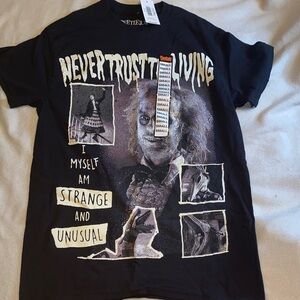 Black Graphic Beetlejuice  T-Shirt